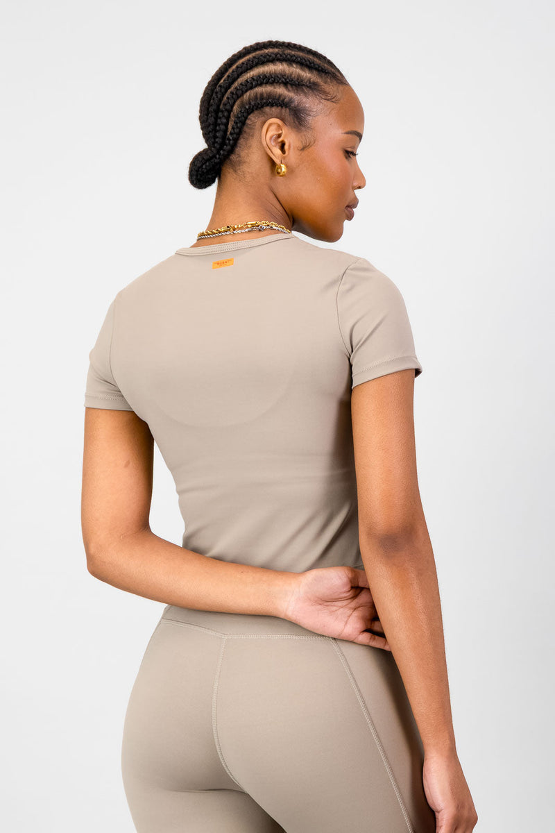 Olivia Fitted Tee - Cashew