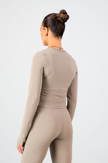 Olivia Fitted Long Sleeve - Cashew