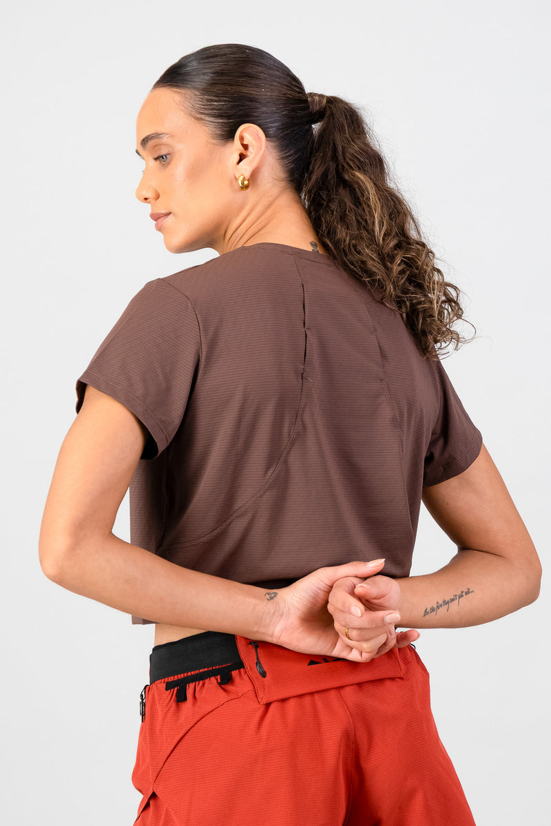 Women's Peak Active Tee - Clay