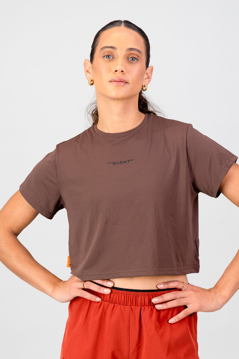 Women's Peak Active Tee - Clay